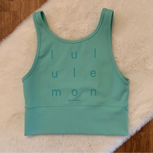 lululemon athletica Tops - Lululemon Power Pivot Everlux Tank Top *Motif Wild Mint Sz 8